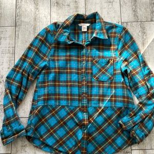 Cozy sundance brand peplum flannel